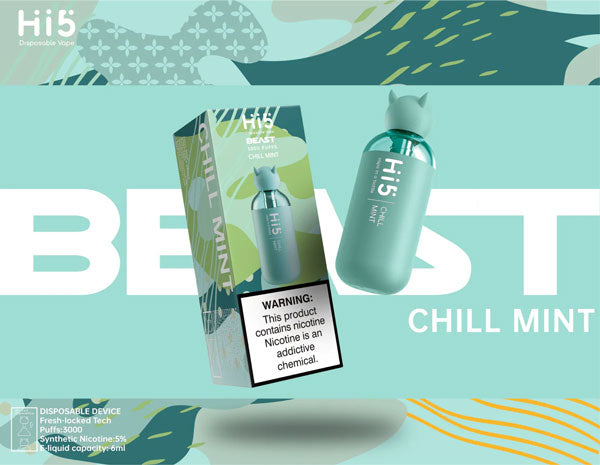 Hi5 Beast Chill Mint / 3000+ Puffs