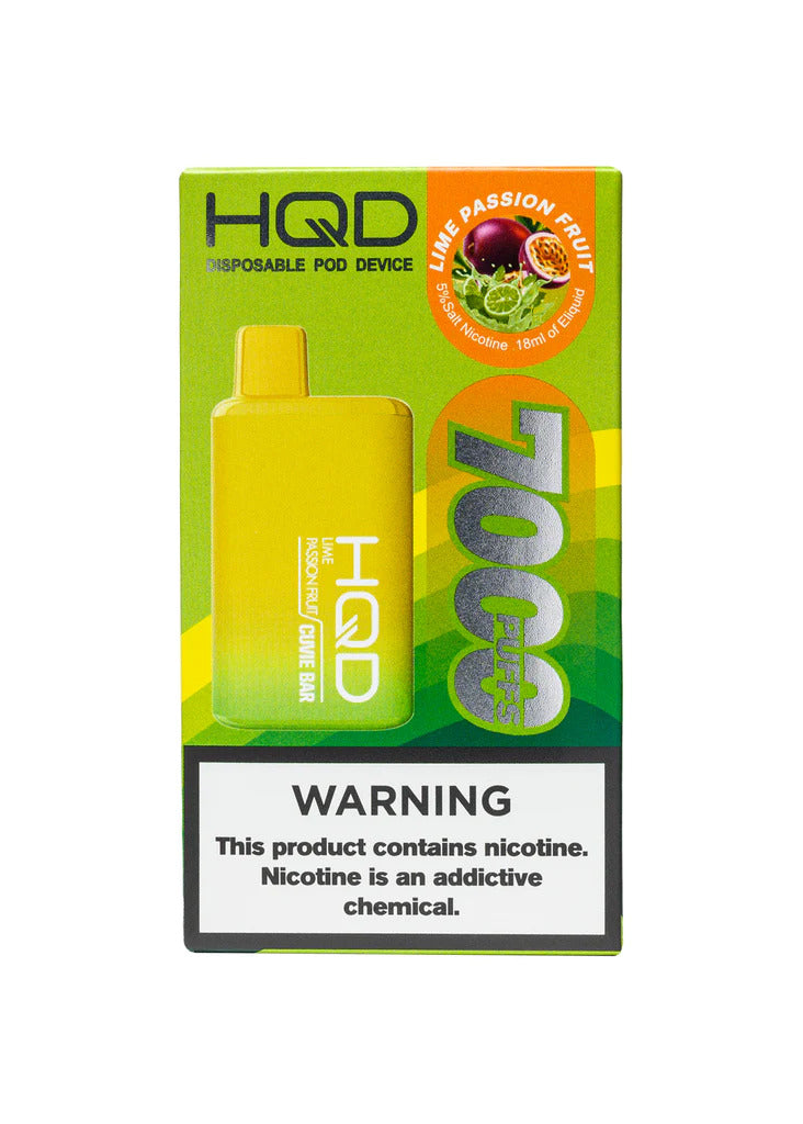 HQD Cuvie Bar Lime Passion Fruit / 7000+ Puffs